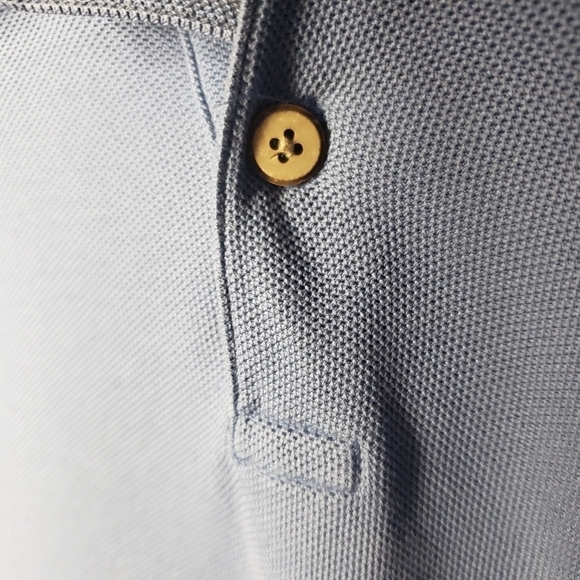 Tommy Bahama Marlin & Rossi Pique Mesh Short Sleeve Blue Polo Shirt-Size L - Picture 7 of 8